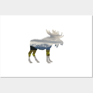Moose shape design Alaska Posters and Art